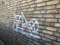 Graffiti auf Auenmauer